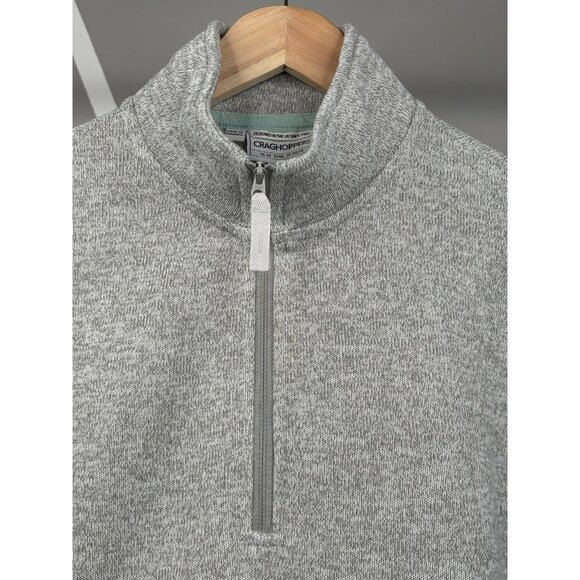 Craghoppers Women’s 3XL Sz 16 Pinalla Half Zip Sweater Fleece Heather Soft Grey - Picture 4 of 16